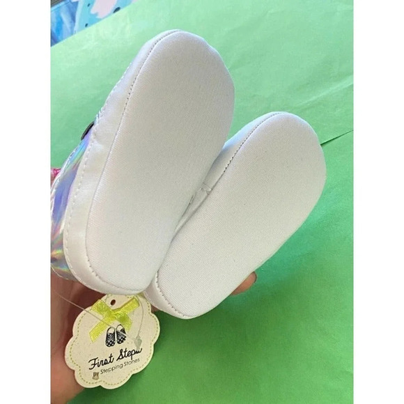 NWT Baby Girl First Steps Baby Soft Walking Slip-On Shoes Size 6-9 Months Panda - Picture 5 of 6